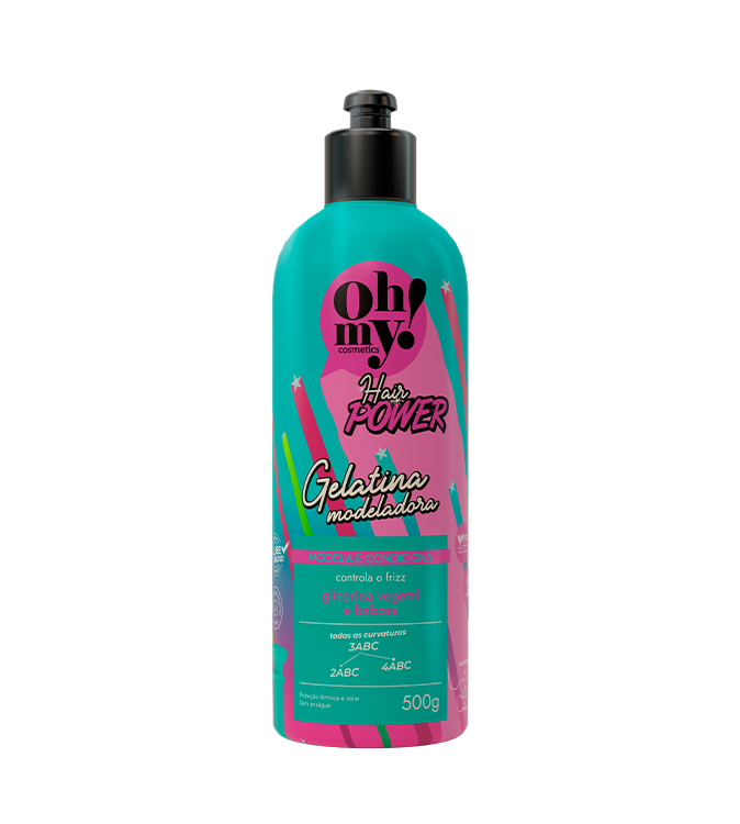 Gelatina Modeladora Hair Power 500g - Oh My Cosmetics Gelatina Modeladora Hair Power 500g - Oh My Cosmetics