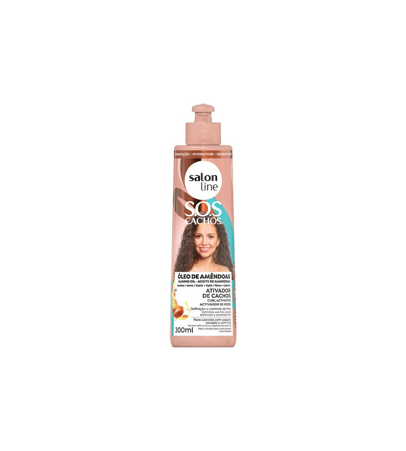 Ativador de Cachos SOS Cachos Óleo de Amêndoas 300ml - Salon Line