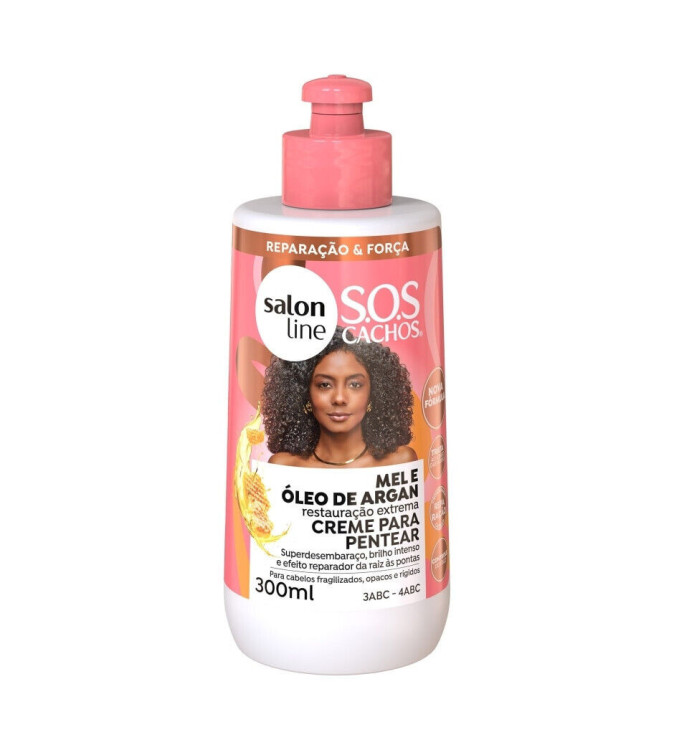 Creme de Pentear SOS Cachos Extrato de Mel 300ml - Salon Line Creme de Pentear SOS Cachos Extrato de Mel 300ml - Salon Line
