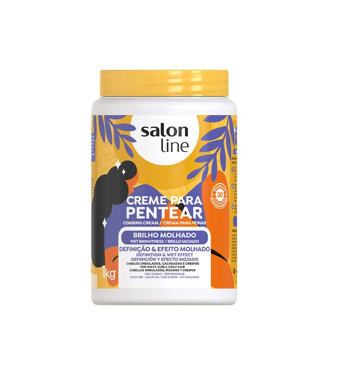 Creme de Pentear Brilho Molhado 1kg - Salon Line Creme de Pentear Brilho Molhado 1kg - Salon Line