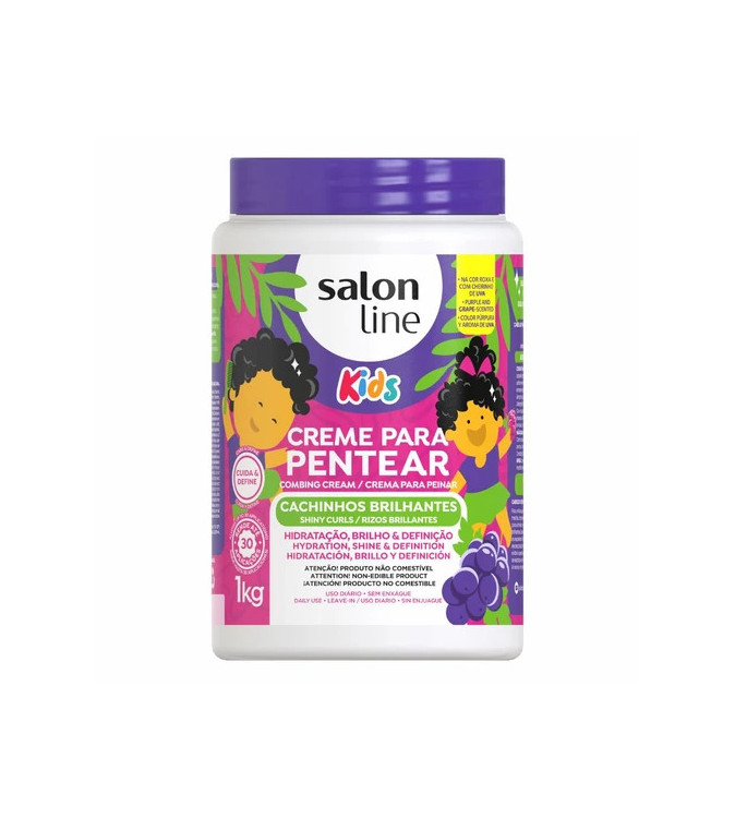 Creme de Pentear Kids Cachinhos Brilhantes 1kg - Salon Line Creme de Pentear Kids Cachinhos Brilhantes 1kg - Salon Line