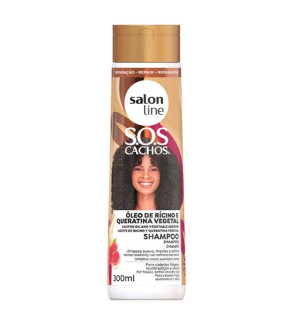 Shampoo SOS Cachos Ri­cino e Queratina 300ml - Salon Line