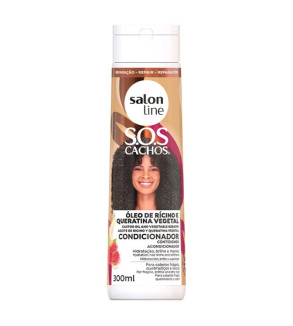 Condicionador SOS Cachos R­icino e Queratina 300ml - Salon Line