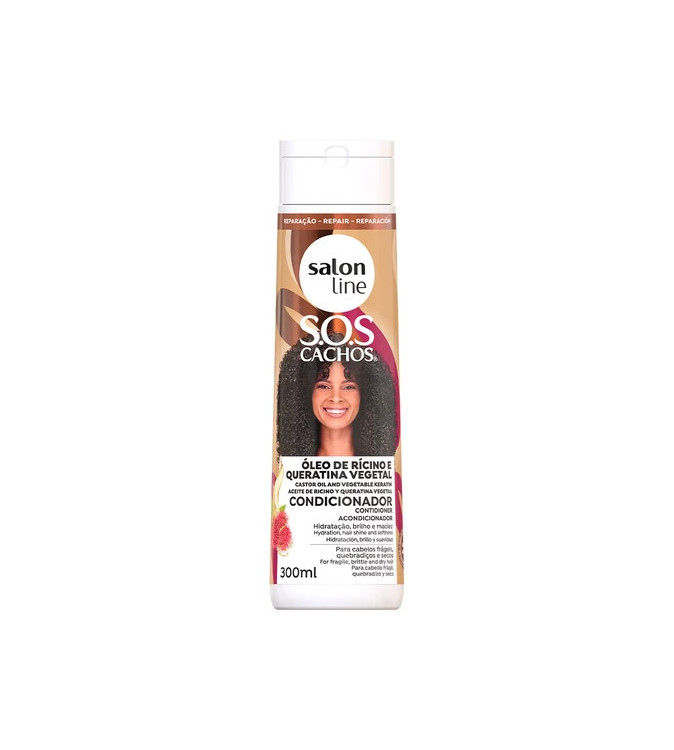 Condicionador SOS Cachos Ricino e Queratina 300ml - Salon Line Condicionador SOS Cachos Ricino e Queratina 300ml - Salon Line