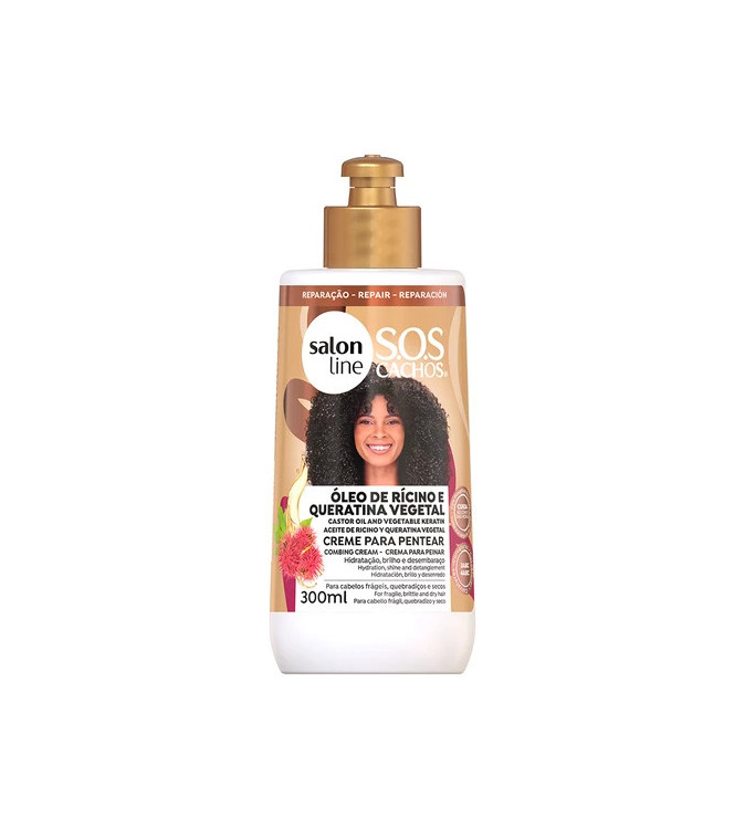 Creme de Pentear R­icino e Queratina 300ml - Salon Line
