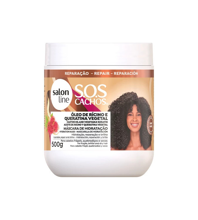Máscara SOS Cachos Ricino e Queratina 500g - Salon Line Máscara SOS Cachos Ricino e Queratina 500g - Salon Line