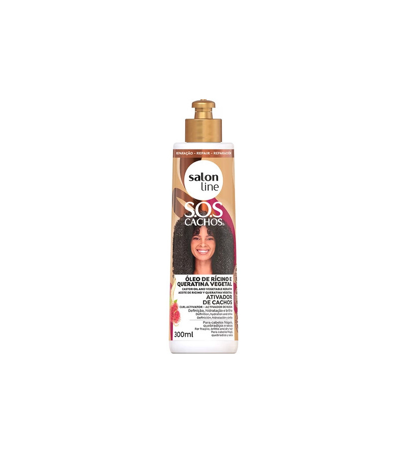Ativador de Cachos R­icino e Queratina 300ml - Salon Line