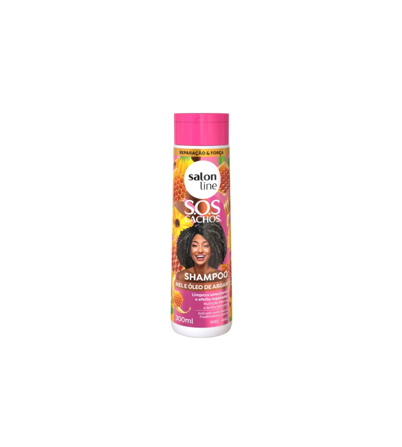 Shampoo SOS Cachos Mel e Óleo de Argan 300ml