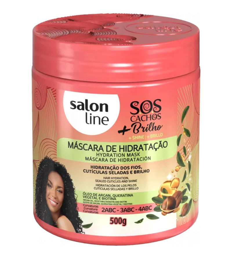 Máscara SOS Cachos +Brilho 500gr - Salon Line