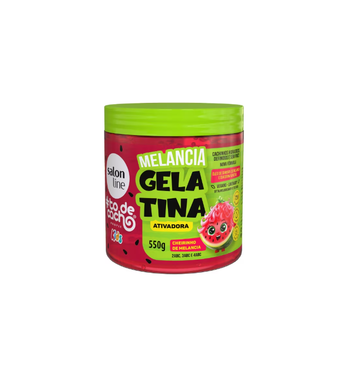 Gelatina Ativadora Kids ToDeCacho Melancia 550g - Salon Line Gelatina Ativadora Kids ToDeCacho Melancia 550g - Salon Line