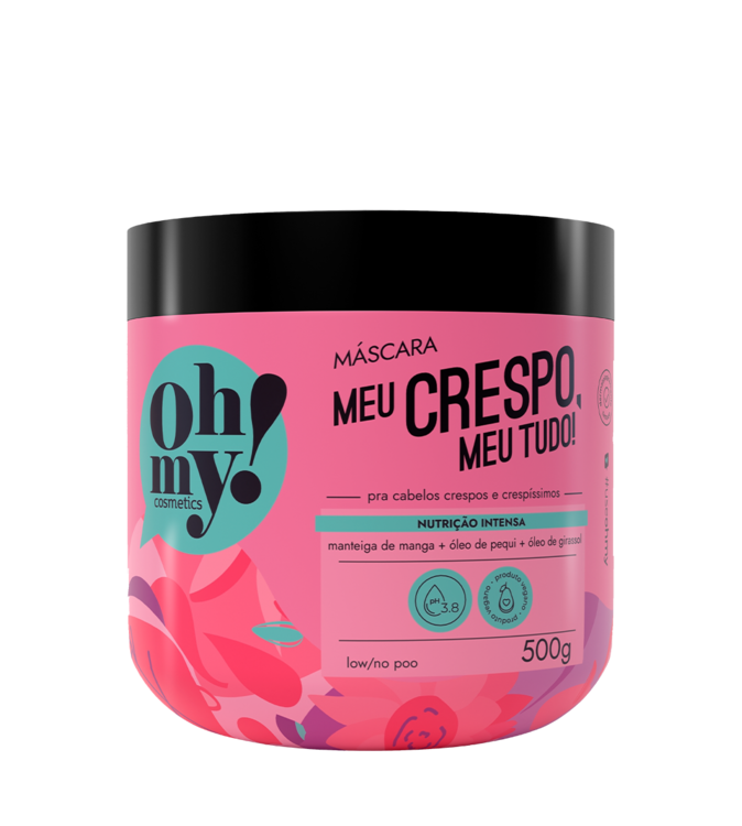 Máscara Meu Crespo Meu Tudo 500g - Oh My Cosmetics Máscara Meu Crespo Meu Tudo 500g - Oh My Cosmetics