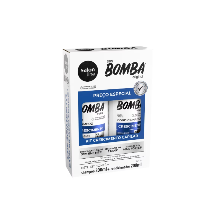 Kit Shampoo + Condicionador SOS Bomba Original Salon Line 200ml Kit Shampoo + Condicionador SOS Bomba Original Salon Line 200ml
