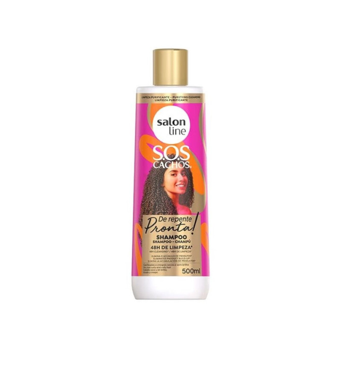 Shampoo SOS Cachos De Repente Pronta 500ml - Salon Line Shampoo SOS Cachos De Repente Pronta 500ml - Salon Line