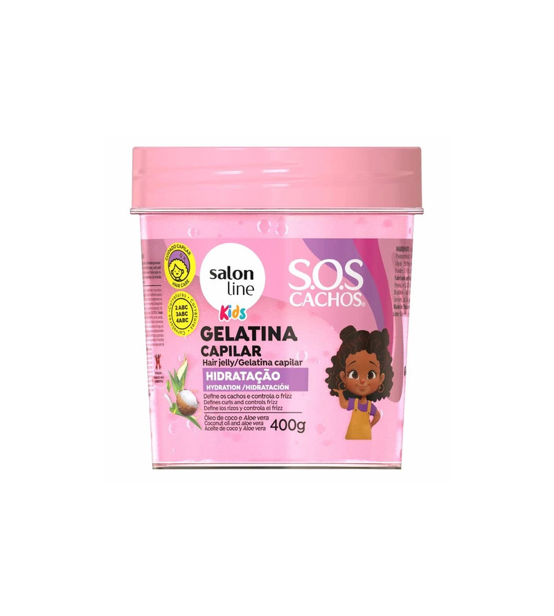 Gelatina Capilar de Hidratação Kids SOS Cachos 400g - Salon Line