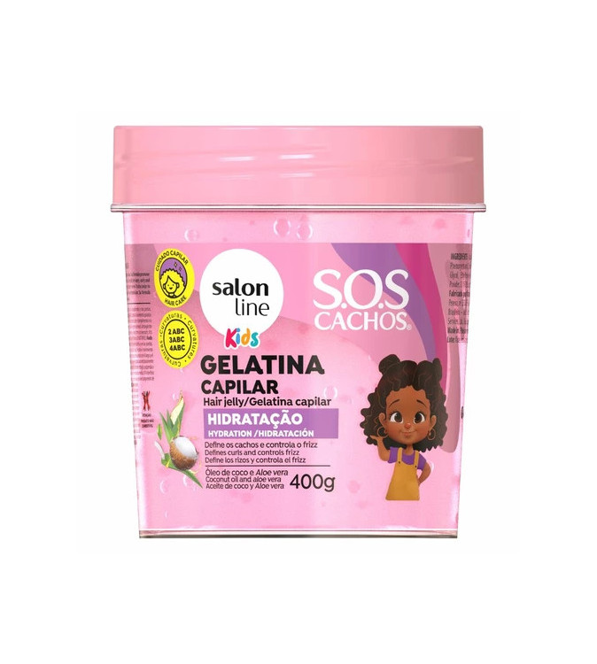 Gelatina Capilar de Hidratação Kids SOS Cachos 400g - Salon Line Gelatina Capilar de Hidratação Kids SOS Cachos 400g - Salon Line