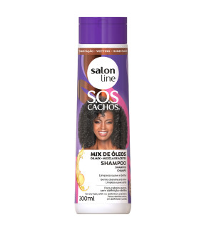 Shampoo SOS Cachos Mix de Óleos 300ml - Salon Line