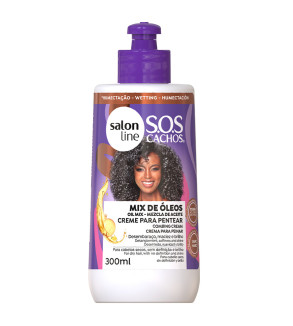 Creme de Pentear SOS Cachos Mix de Óleos 300ml - Salon Line